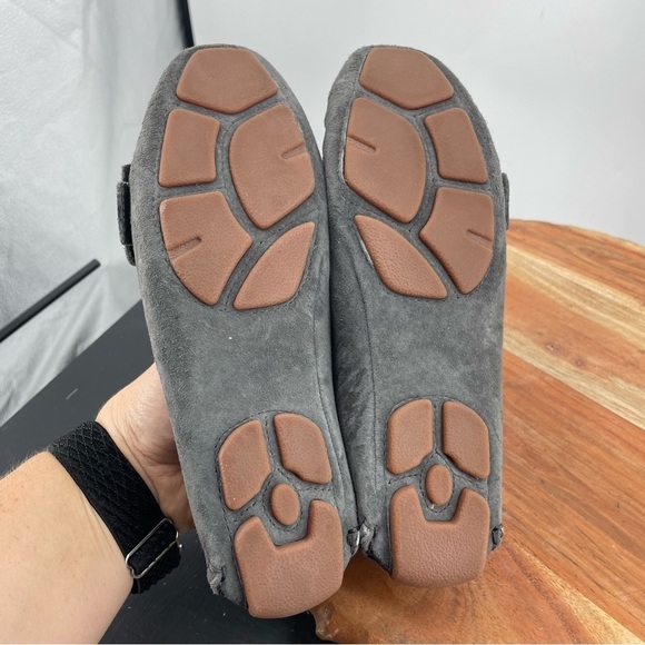 UGG | Retreat gray Sherpa Lined Suede Leather Loafers Moccasin 5767 Women's 5.5 - Picture 7 of 7